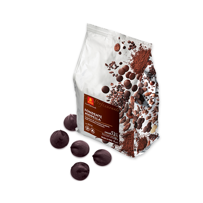 COBERTURA CHOCOLATE NEGRO 52% 4KG "MODELLA"
